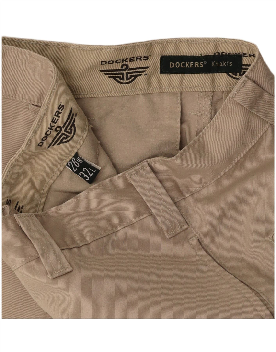 DOCKERS Mens Khakis Straight Chino Trousers W28 L29 Beige