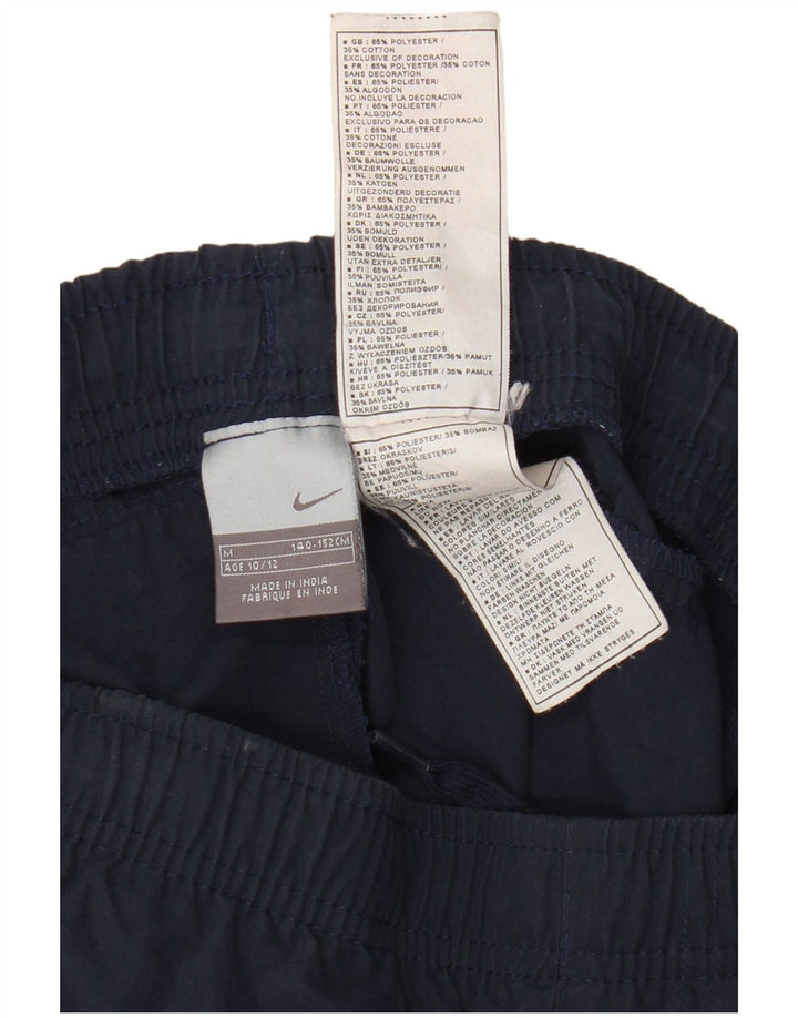 Nike Boys Tracksuit Trousers 10-11 Years Medium Navy Blue Polyester