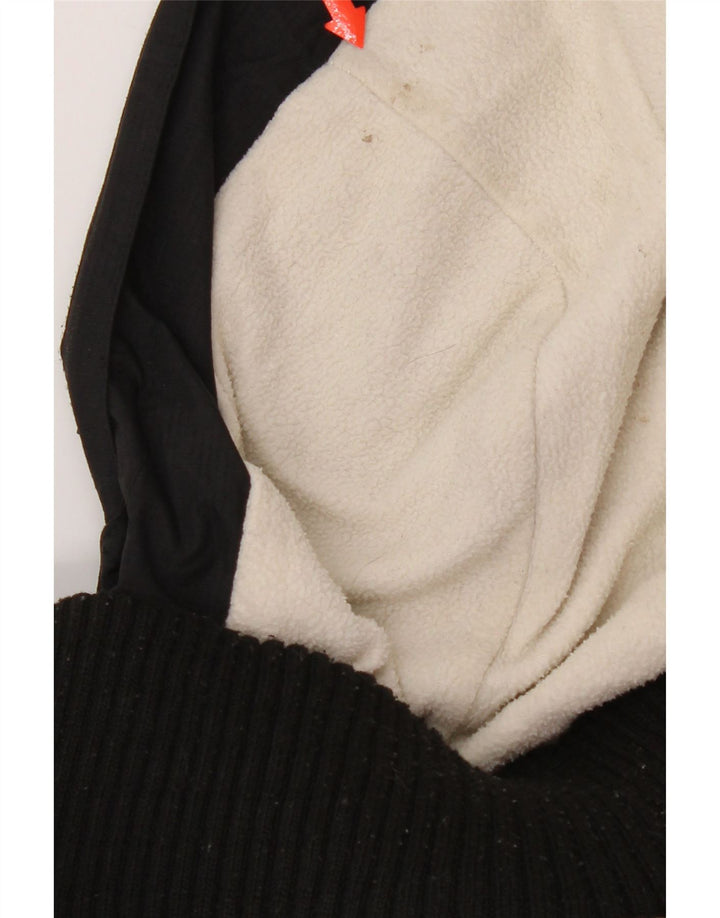 Superdry Womens Hooded Windbreaker Jacket UK 16 Large Black Nylon