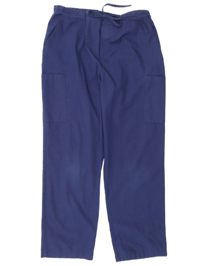 Dickies Mens Regular Cargo Trousers Large W34 L30 Navy Blue Polyester