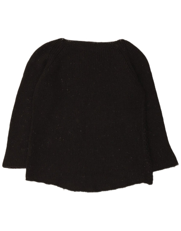 Guess Womens Boat Neck Jumper Sweater UK 12 Medium Black