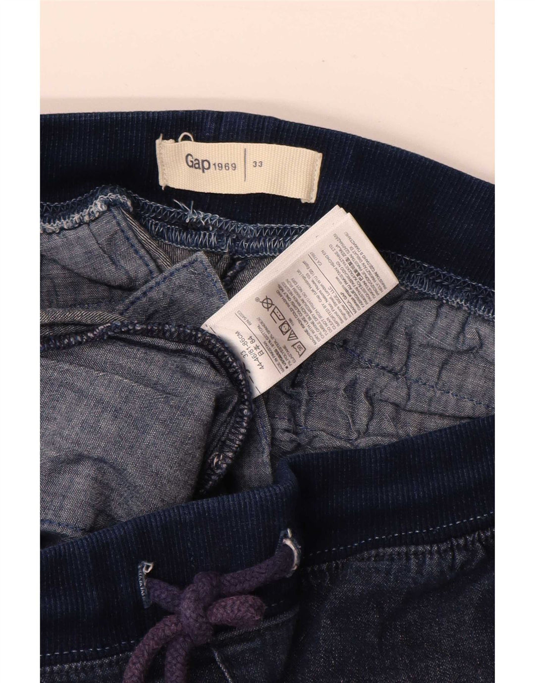 Gap Mens Chino Shorts W33 Medium Navy Blue Cotton