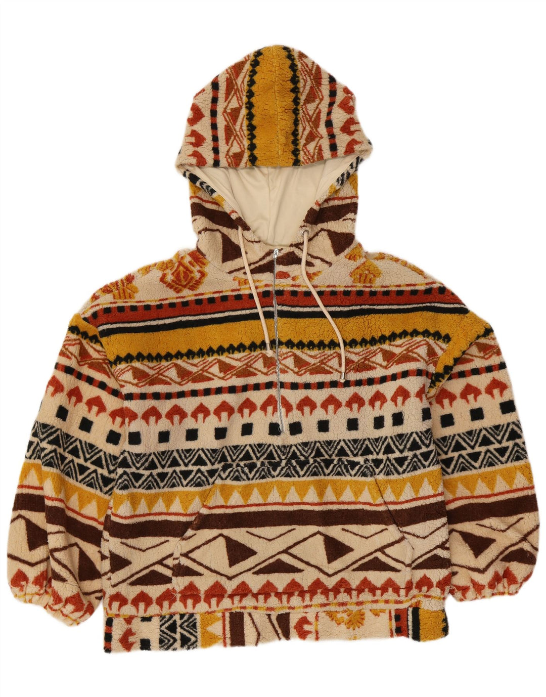 KOTON Womens Oversized Hooded Fleece Jumper EU 38 Medium Multicoloured