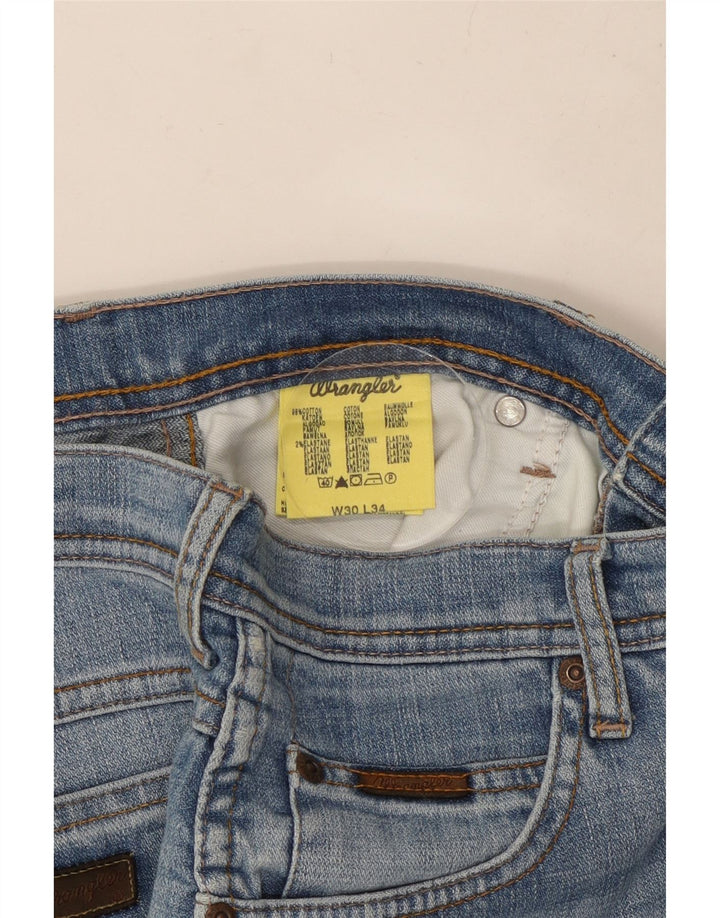 WRANGLER Mens Straight Jeans W30 L30 Blue Cotton