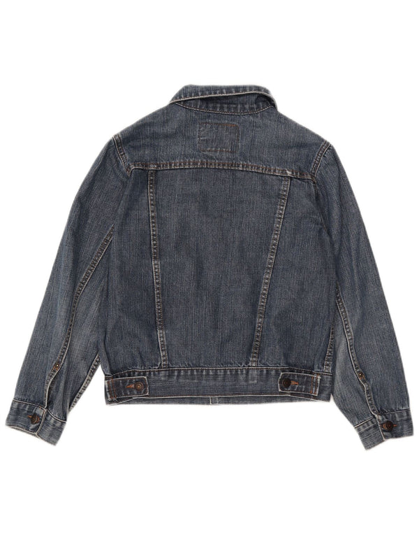 Levi's Womens Crop Denim Jacket UK 12 Medium Blue Cotton