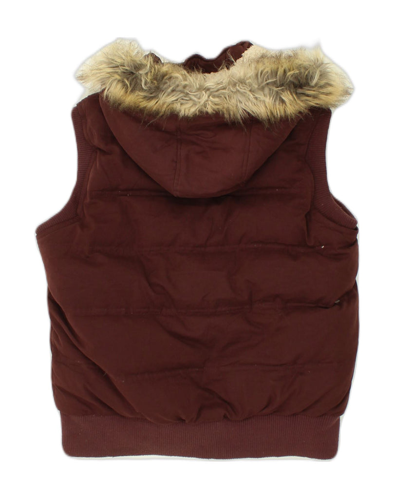 FAT FACE Womens Padded Gilet UK 14 Medium Maroon Polyester | Vintage Fat Face | Thrift | Second-Hand Fat Face | Used Clothing | Messina Hembry 