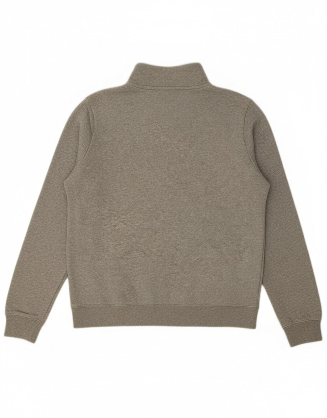 Nike Womens Oversized Zip Neck Sweatshirt Jumper UK 10 Small Grey Flecked