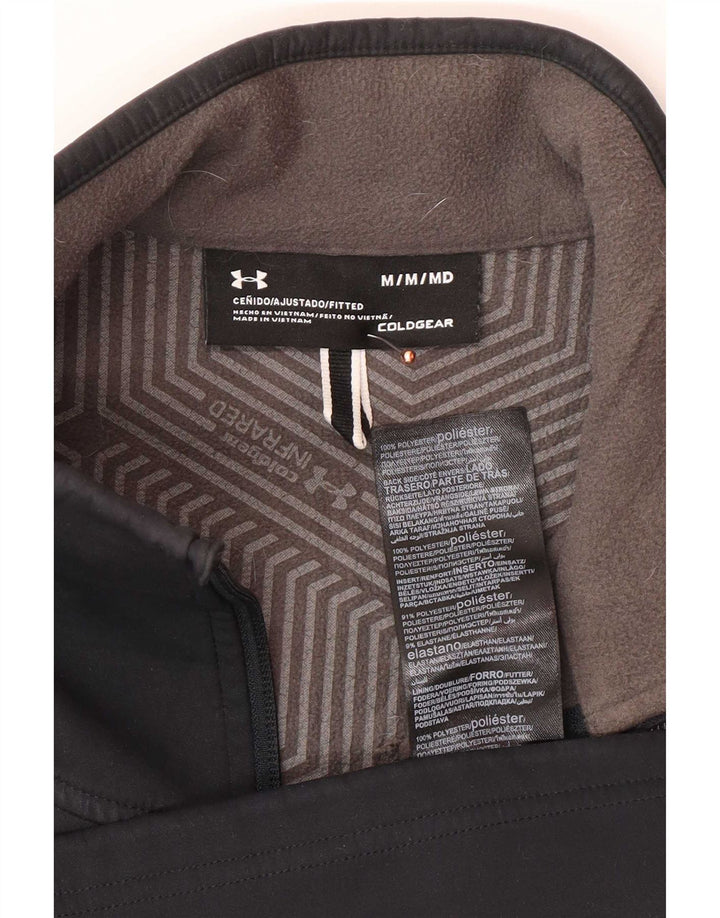 Under Armour Mens Cold Gear Tracksuit Top Jacket Medium Black Polyester