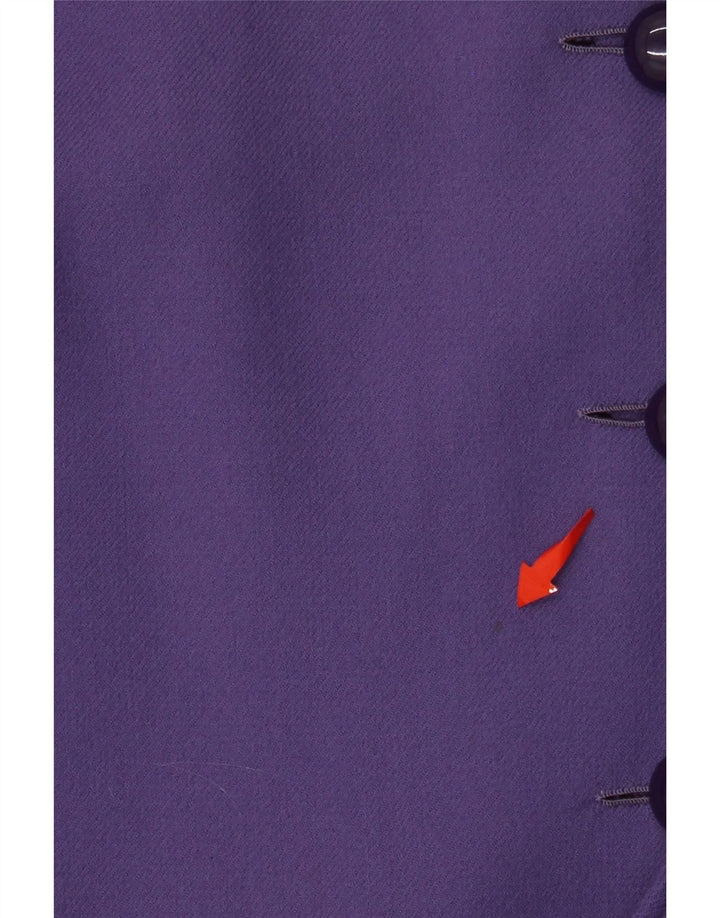 VINTAGE Womens 4 Button Blazer Jacket UK 16 Large Purple