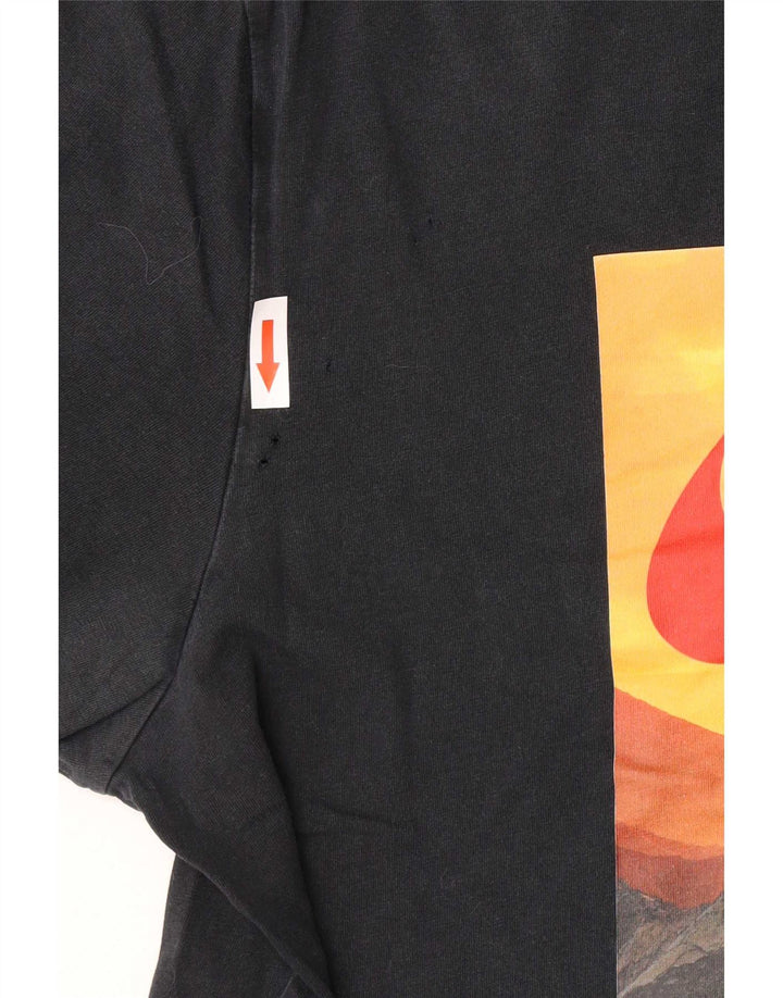 Nike Mens Graphic T-Shirt Top Medium Black Cotton