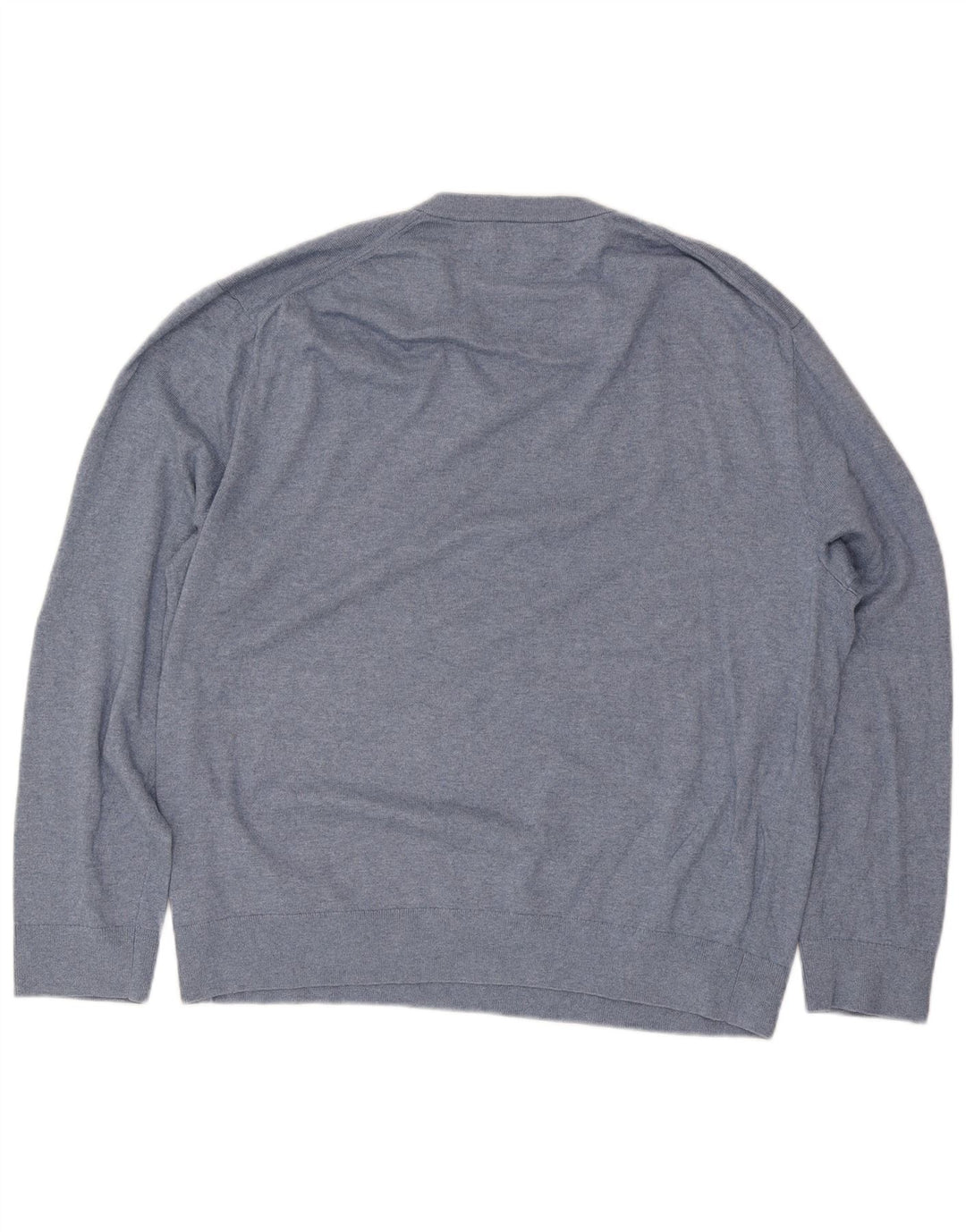 Nautica Mens V-Neck Jumper Sweater 2XL Blue Cotton