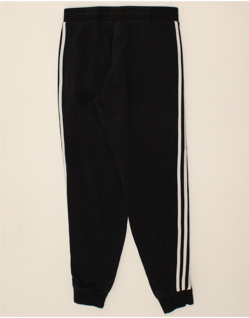 ADIDAS Womens Tracksuit Trousers Joggers UK 12 Medium Black Cotton | Vintage Adidas | Thrift | Second-Hand Adidas | Used Clothing | Messina Hembry 