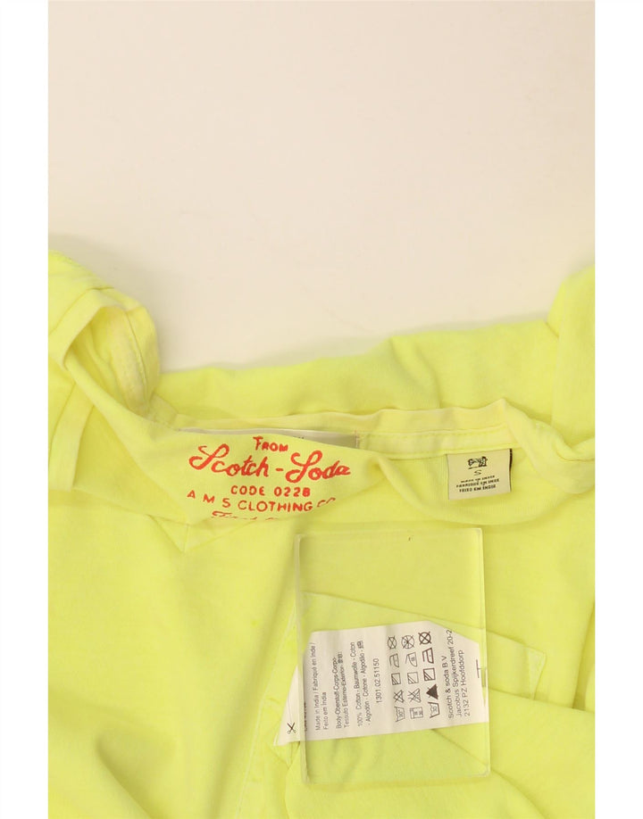 SCOTCH & SODA Mens T-Shirt Top Small Yellow Cotton