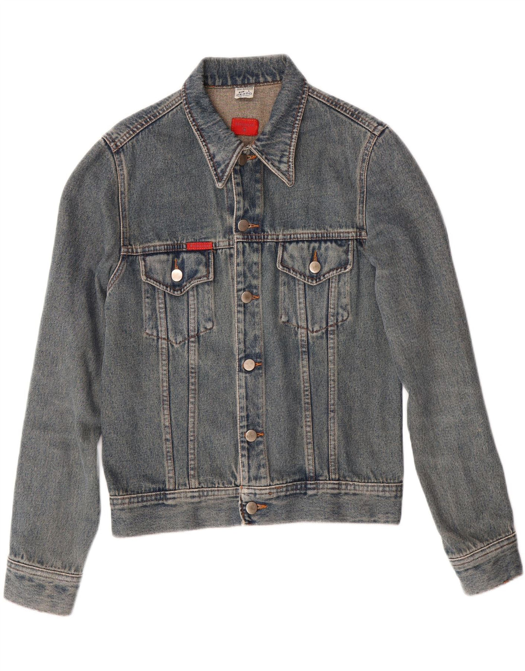 MELVILLE Womens Denim Jacket UK 14 Large Blue Cotton Vintage Melville and Second-Hand Melville from Messina Hembry 