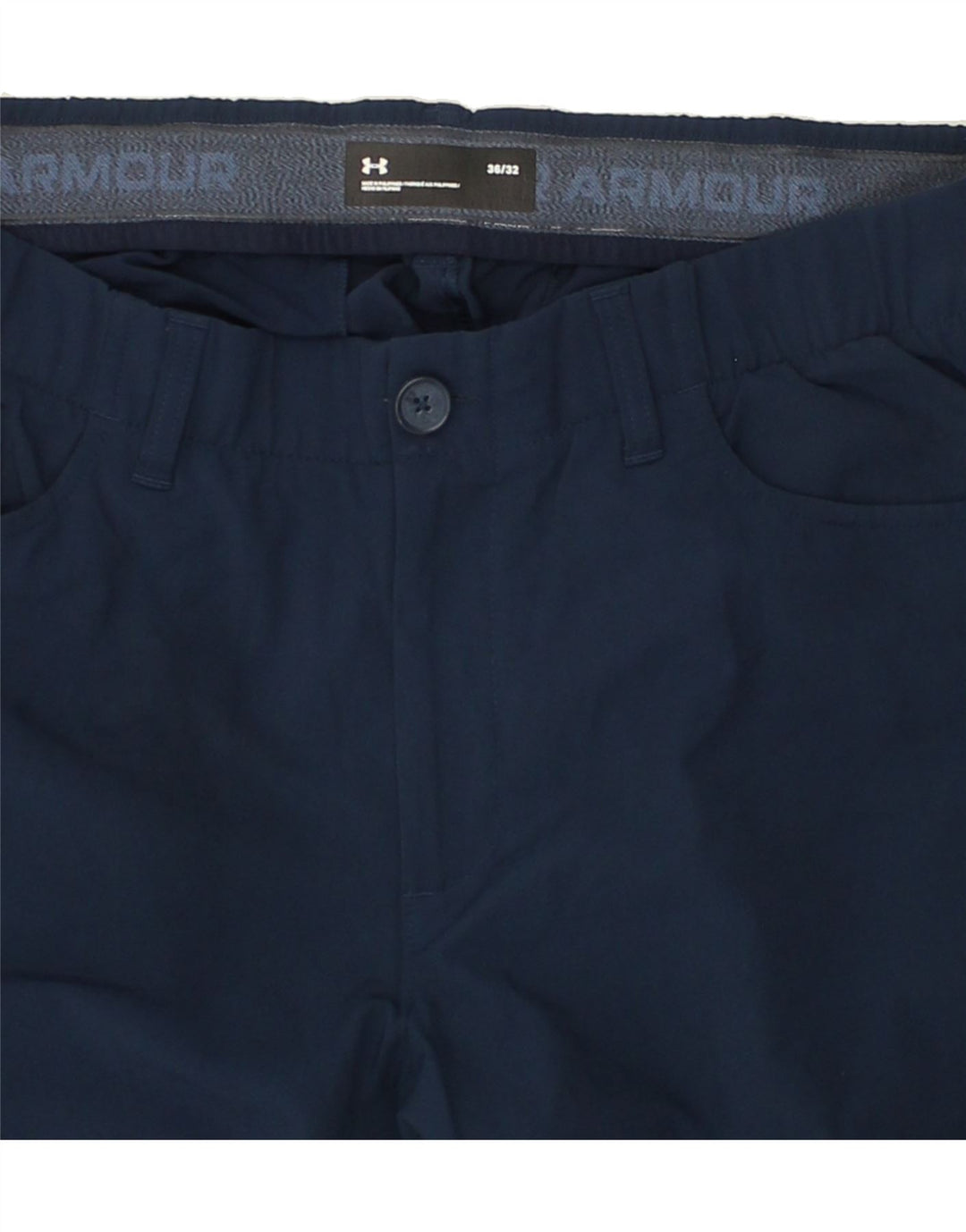 UNDER ARMOUR Womens Slim Casual Trousers W36 L32 Navy Blue | Vintage Under Armour | Thrift | Second-Hand Under Armour | Used Clothing | Messina Hembry 