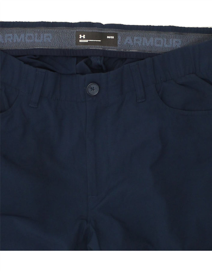 UNDER ARMOUR Womens Slim Casual Trousers W36 L32 Navy Blue | Vintage Under Armour | Thrift | Second-Hand Under Armour | Used Clothing | Messina Hembry 