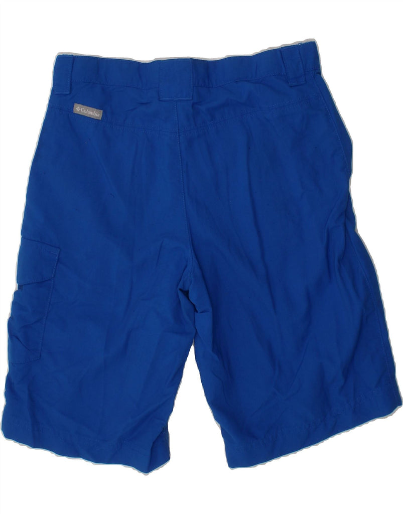 COLUMBIA Boys Omni-Shade Cargo Shorts 7-8 Years Small W23 Blue Nylon Vintage Columbia and Second-Hand Columbia from Messina Hembry 