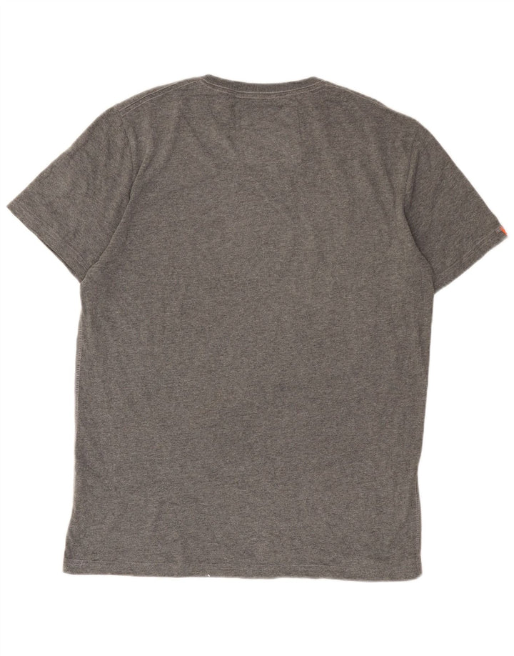 Superdry Mens Graphic T-Shirt Top XL Grey Cotton