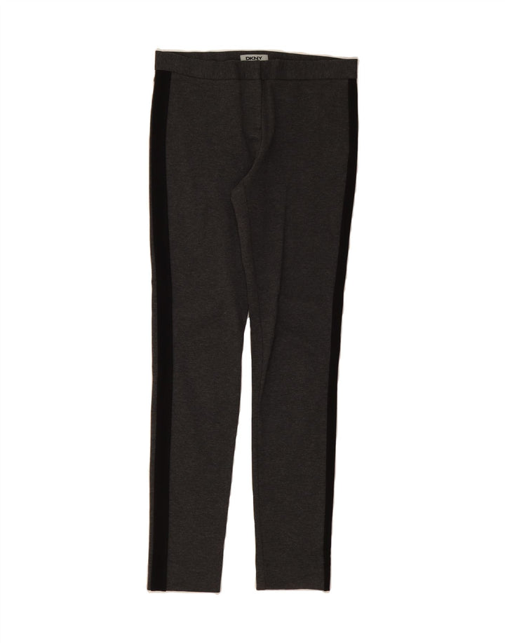 DKNY Womens Leggings US 0 XS Grey Colourblock Cotton Vintage Dkny and Second-Hand Dkny from Messina Hembry 