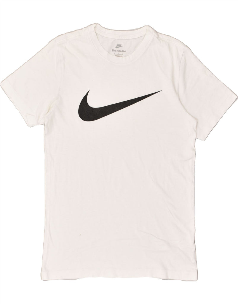 NIKE Mens Graphic T-Shirt Top Small White Cotton | Vintage Nike | Thrift | Second-Hand Nike | Used Clothing | Messina Hembry 