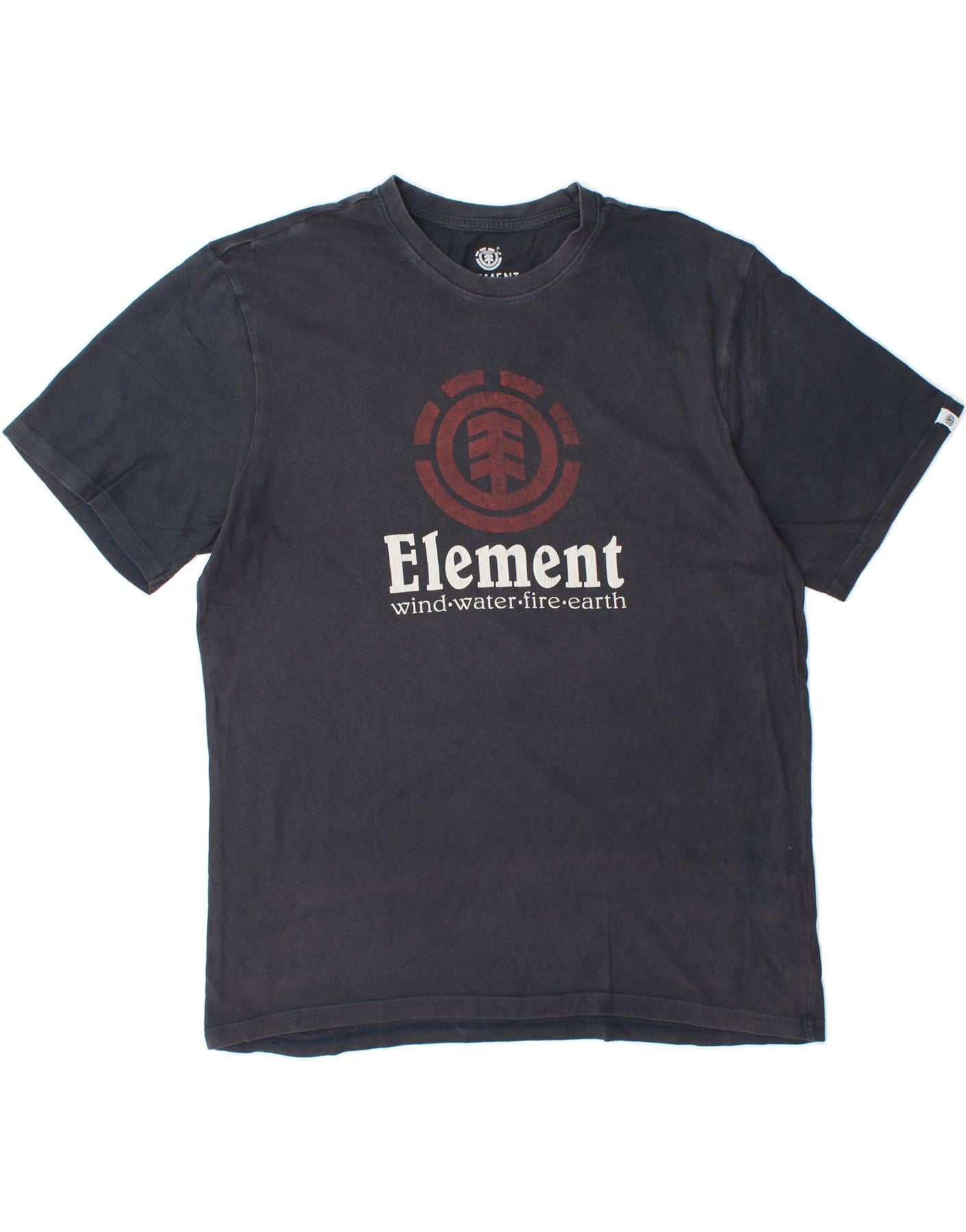 ELEMENT Mens Regular Fit Graphic T-Shirt Top XL Navy Blue Cotton
