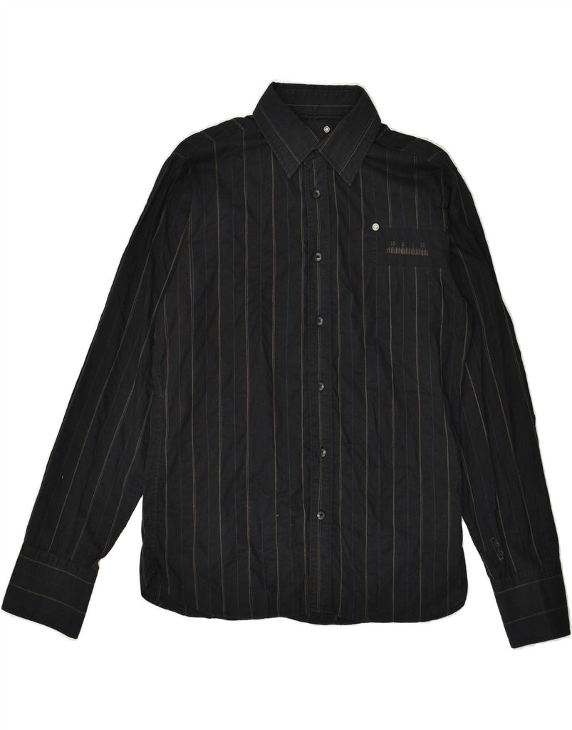 G-STAR Mens Shirt Medium Black Striped Cotton | Vintage G-Star | Thrift | Second-Hand G-Star | Used Clothing | Messina Hembry 