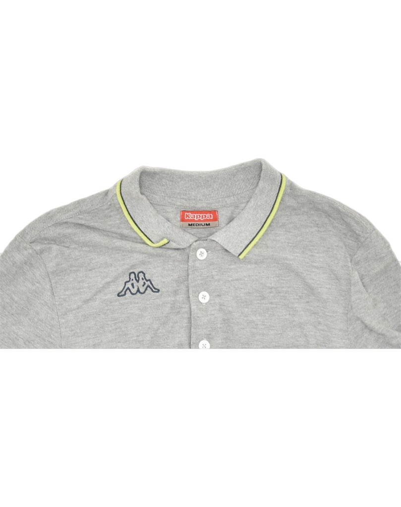 KAPPA Mens Long Sleeve Polo Shirt Medium Grey Cotton | Vintage | Thrift | Second-Hand | Used Clothing | Messina Hembry 