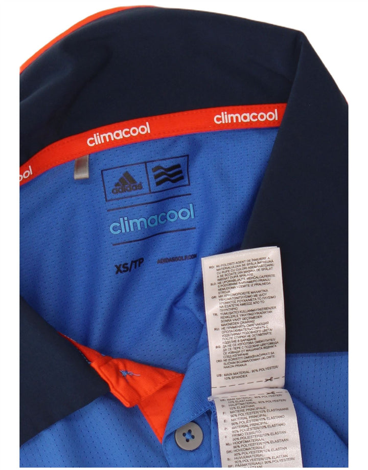 ADIDAS Mens Climacool Polo Shirt XS Blue Polyester
