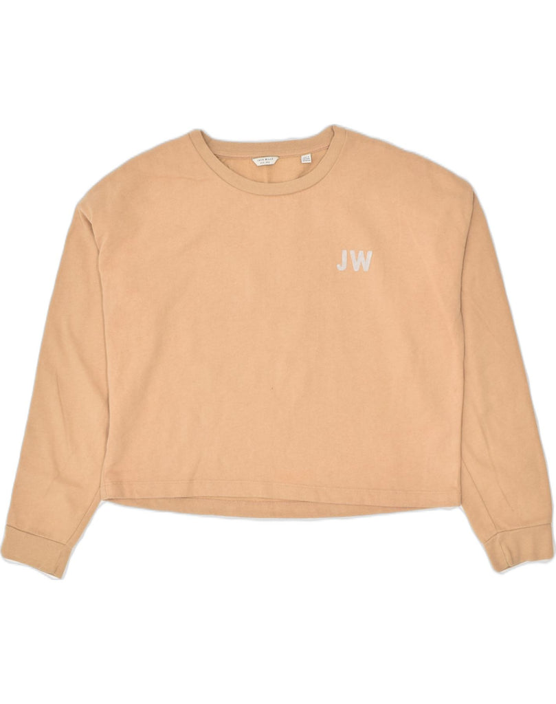 JACK WILLS Womens Sweatshirt Jumper UK 16 large Beige Cotton | Vintage | Thrift | Second-Hand | Used Clothing | Messina Hembry 