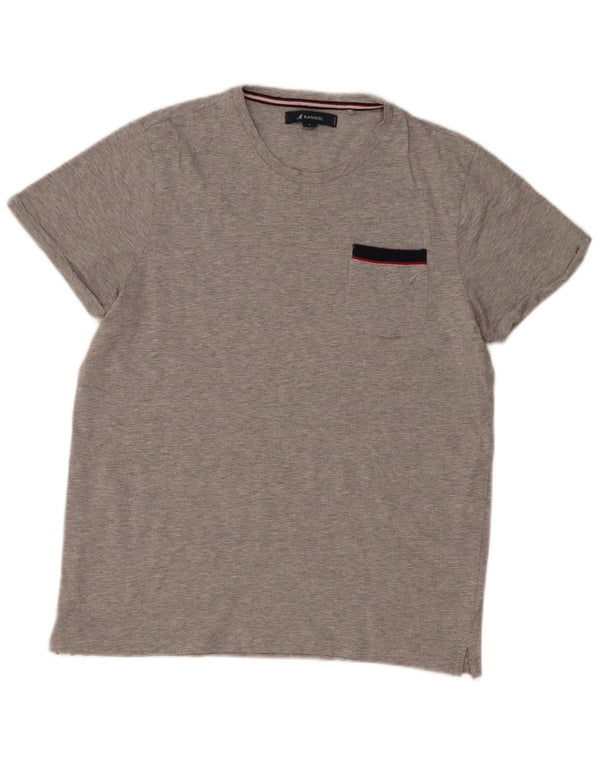 Kangol Mens T-Shirt Top Large Grey Flecked Cotton