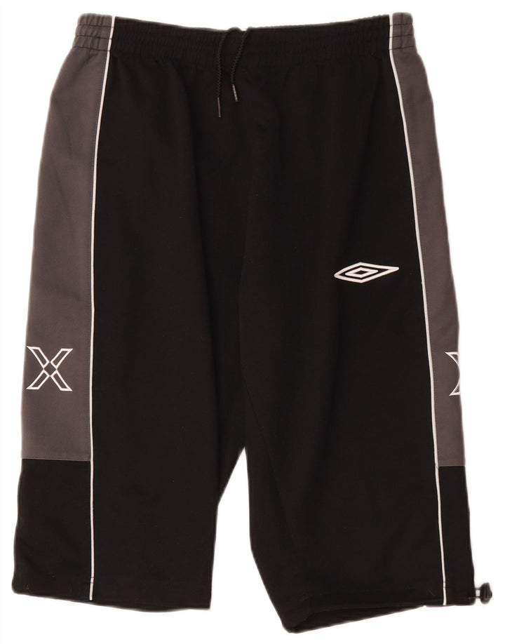 Umbro Mens Graphic Bermuda Sport Shorts Large  Black Colourblock Polyester