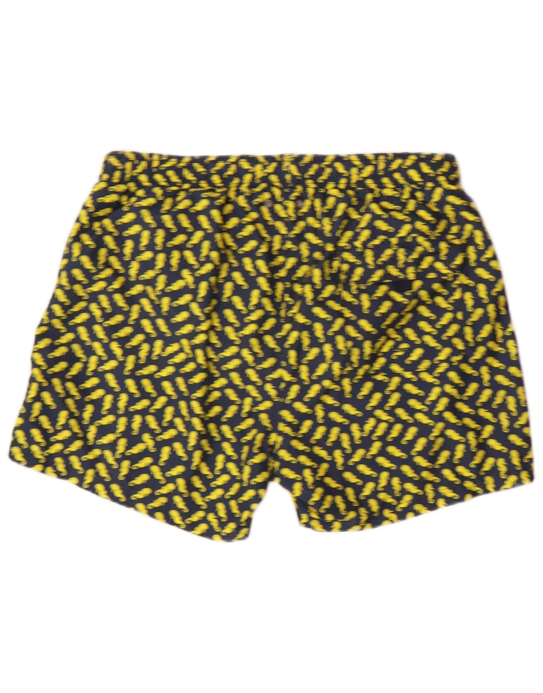Gutteridge Mens Abstract Pattern Swimming Shorts Large Navy Blue Polyester