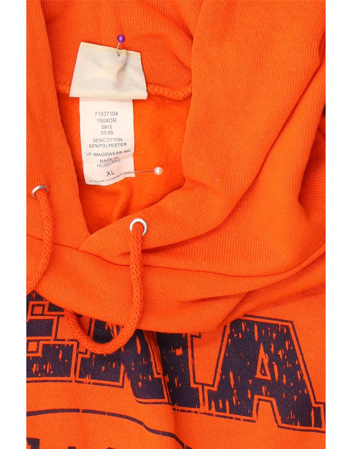 Lee Mens Graphic Hoodie Jumper XL Orange Cotton