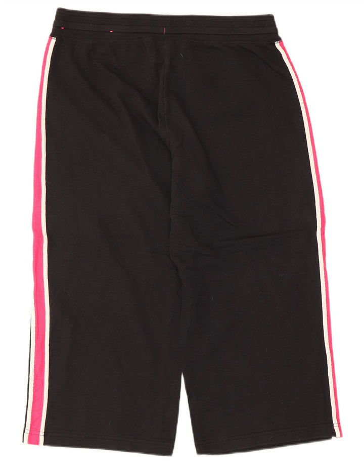 REEBOK Womens Capri Tracksuit Trousers UK 14 Medium  Black Colourblock