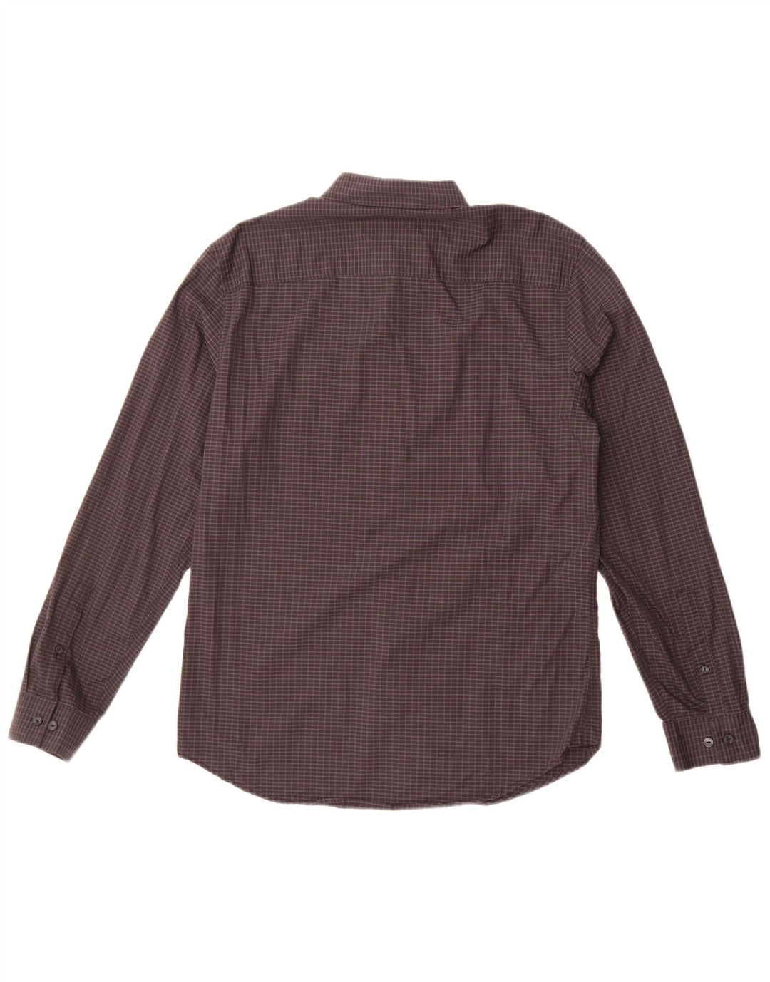 Calvin Klein Mens Slim Fit Shirt Medium Grey Check Cotton