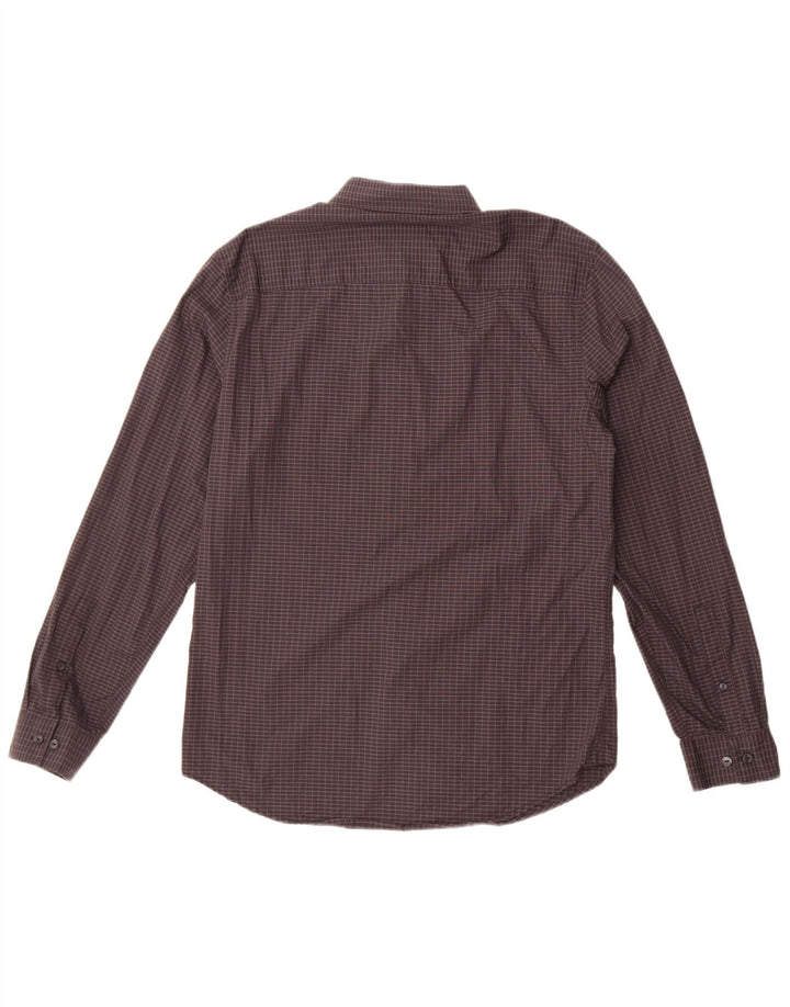 Calvin Klein Mens Slim Fit Shirt Medium Grey Check Cotton