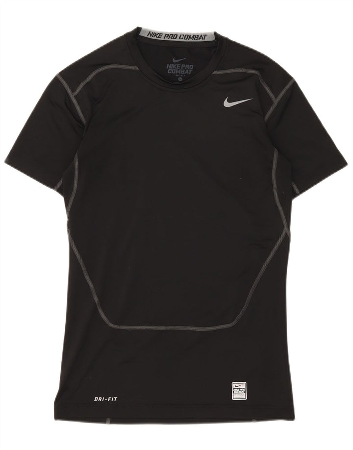 NIKE Mens Dri Fit Graphic T-Shirt Top Large Black