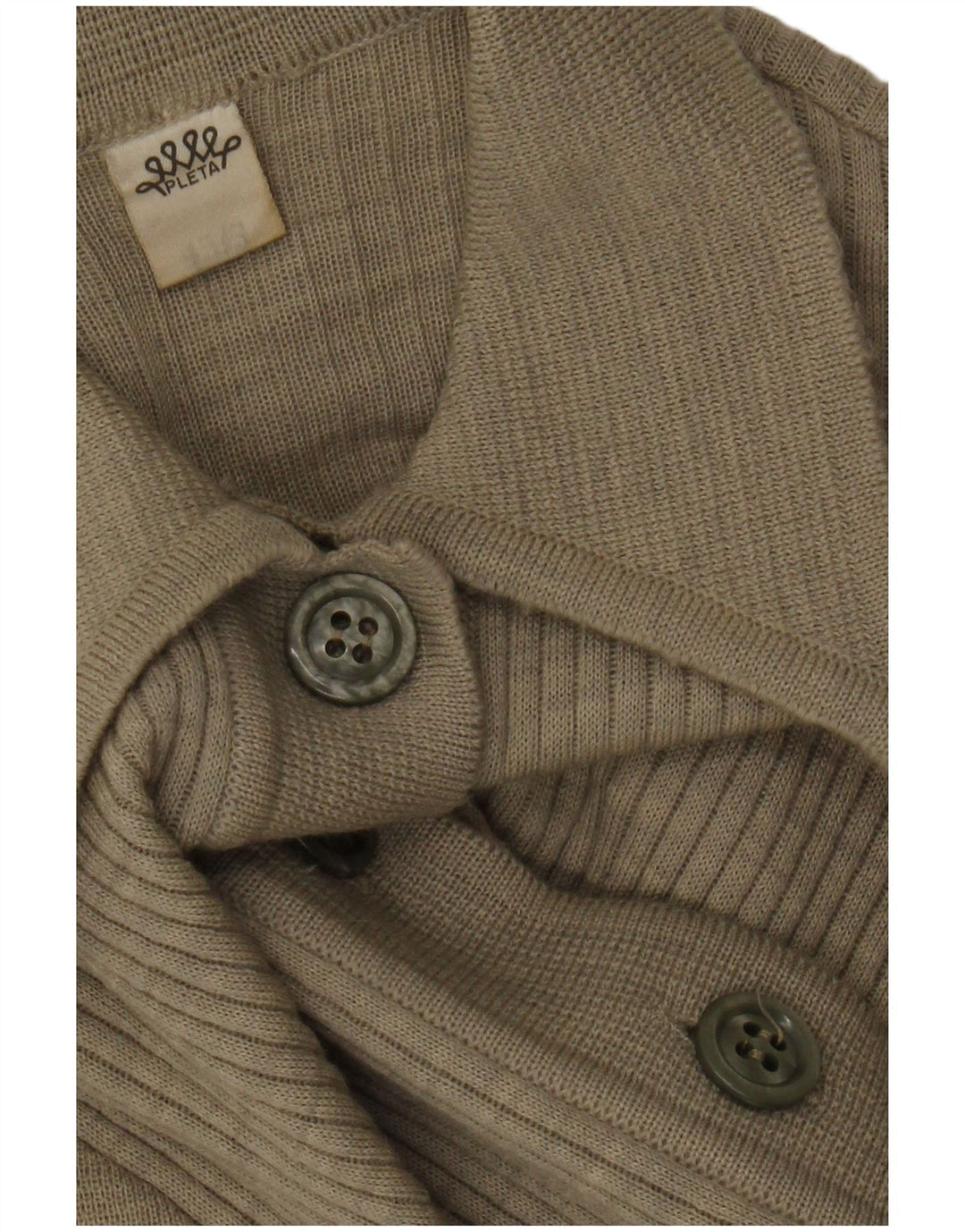 Vintage Womens Cardigan Sweater UK 8 Small Beige