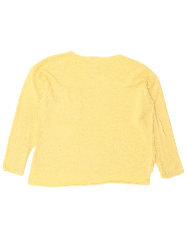 Zara Girls Boat Neck Jumper Sweater 11-12 Years Yellow