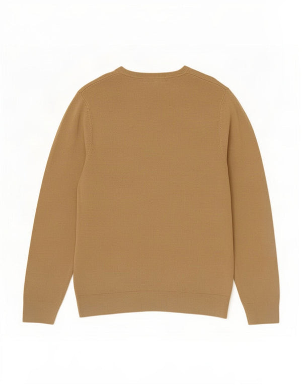 Marks & Spencer Mens V-Neck Jumper Sweater Medium Beige Acrylic