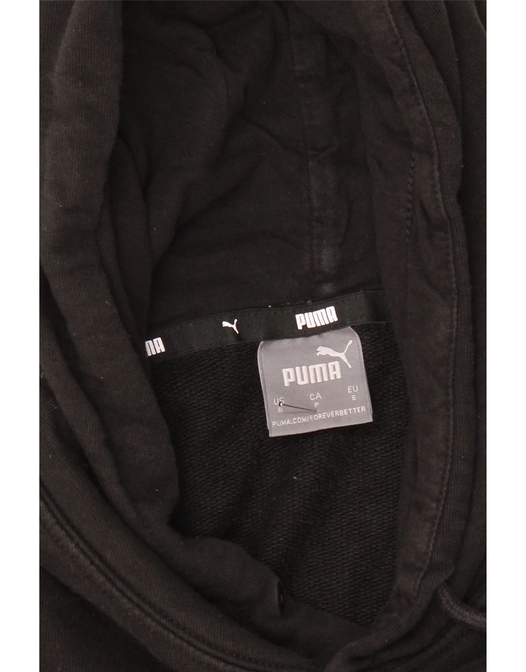 PUMA Mens Hoodie Jumper Small Black Cotton Vintage Puma and Second-Hand Puma from Messina Hembry 