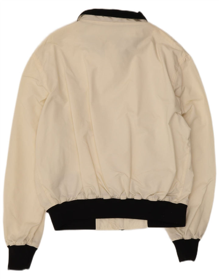 Refrigiwear Mens Bomber Rain Jacket UK 36 Small White Colourblock Nylon