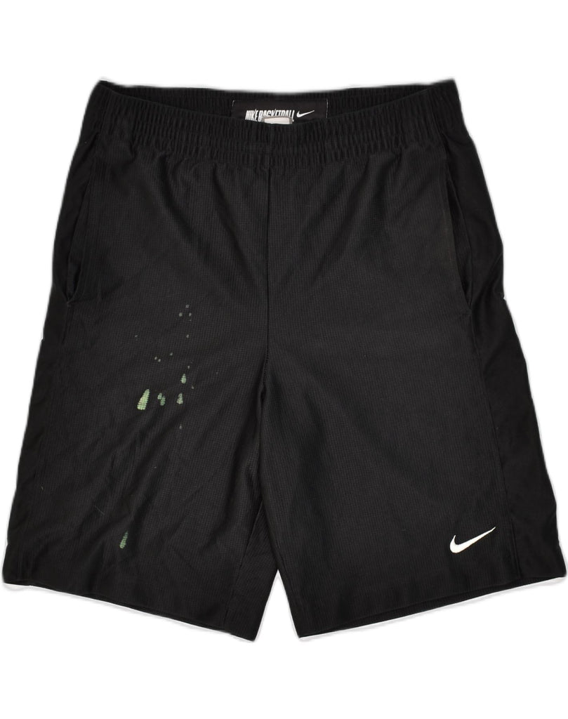 NIKE Mens Sport Shorts Small Black Polyester | Vintage Nike | Thrift | Second-Hand Nike | Used Clothing | Messina Hembry 