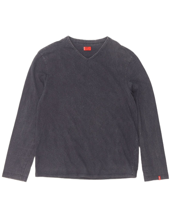 Levi's Mens Top Long Sleeve Large Navy Blue Cotton