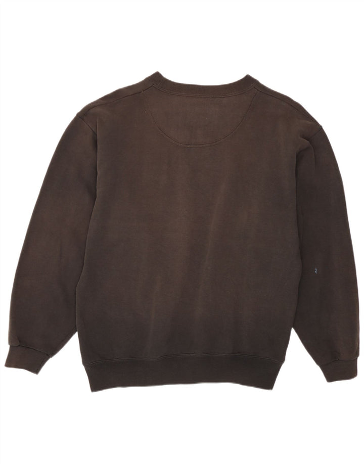 Champion Mens Graphic Sweatshirt Jumper Small Brown