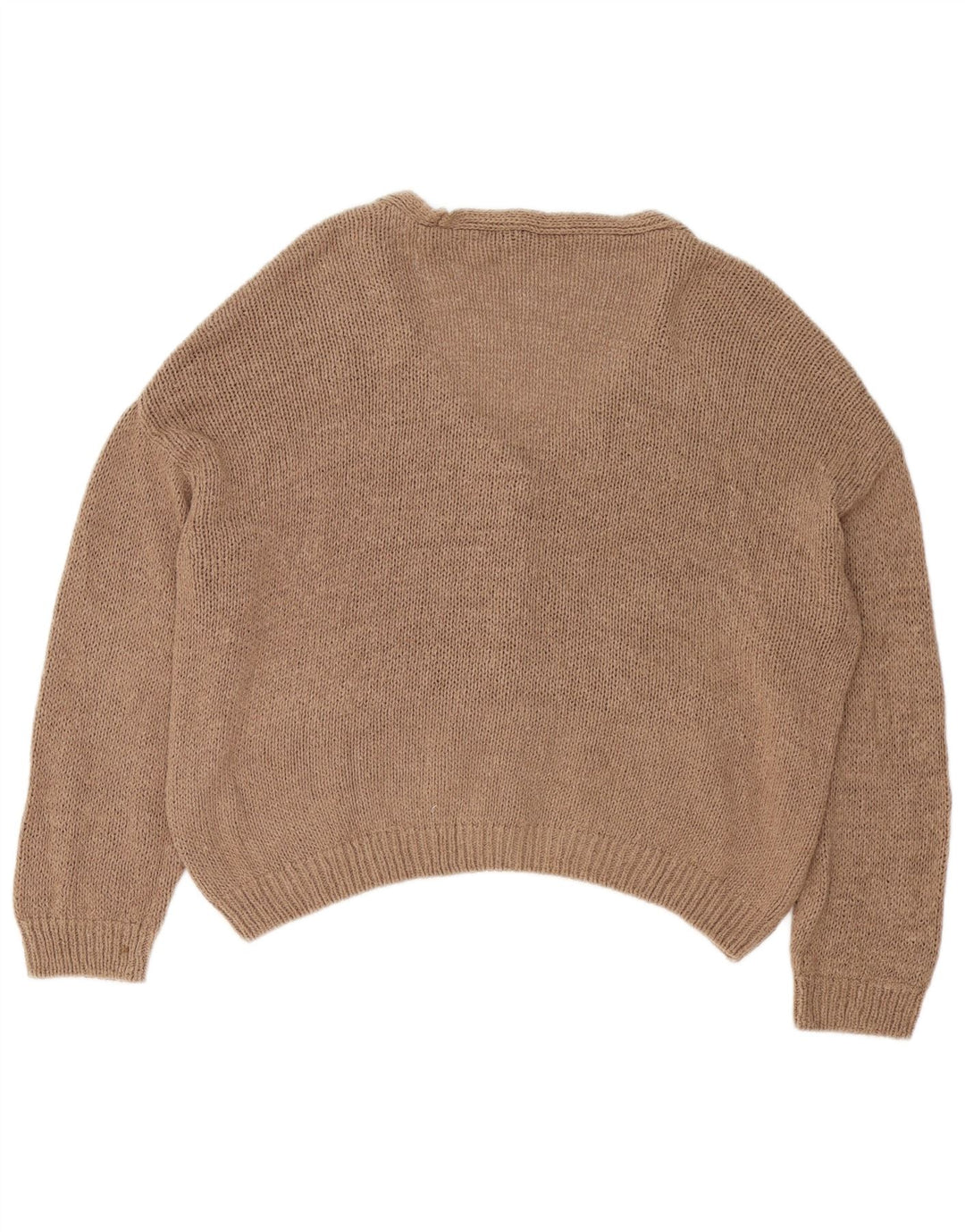 Zara Womens Oversized Cardigan Sweater UK 10 Small Brown Acrylic