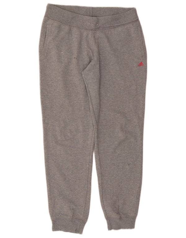 Adidas Womens Climalite Tracksuit Trousers Joggers UK 12/14 Medium Grey