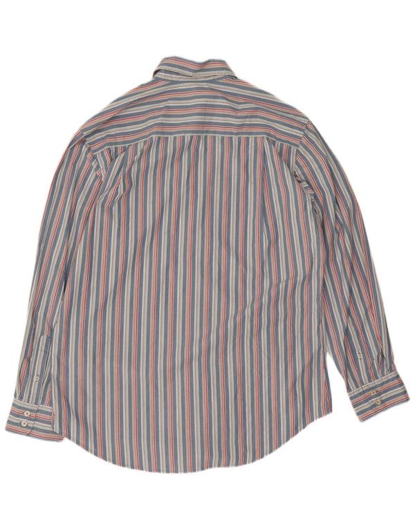 Boden Mens Shirt Large Blue Striped Cotton