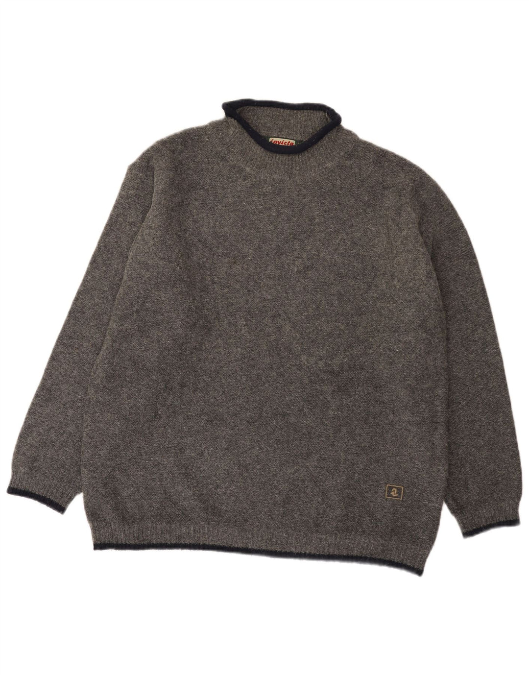 Invicta Mens Turtle Neck Jumper Sweater XL Grey Wool