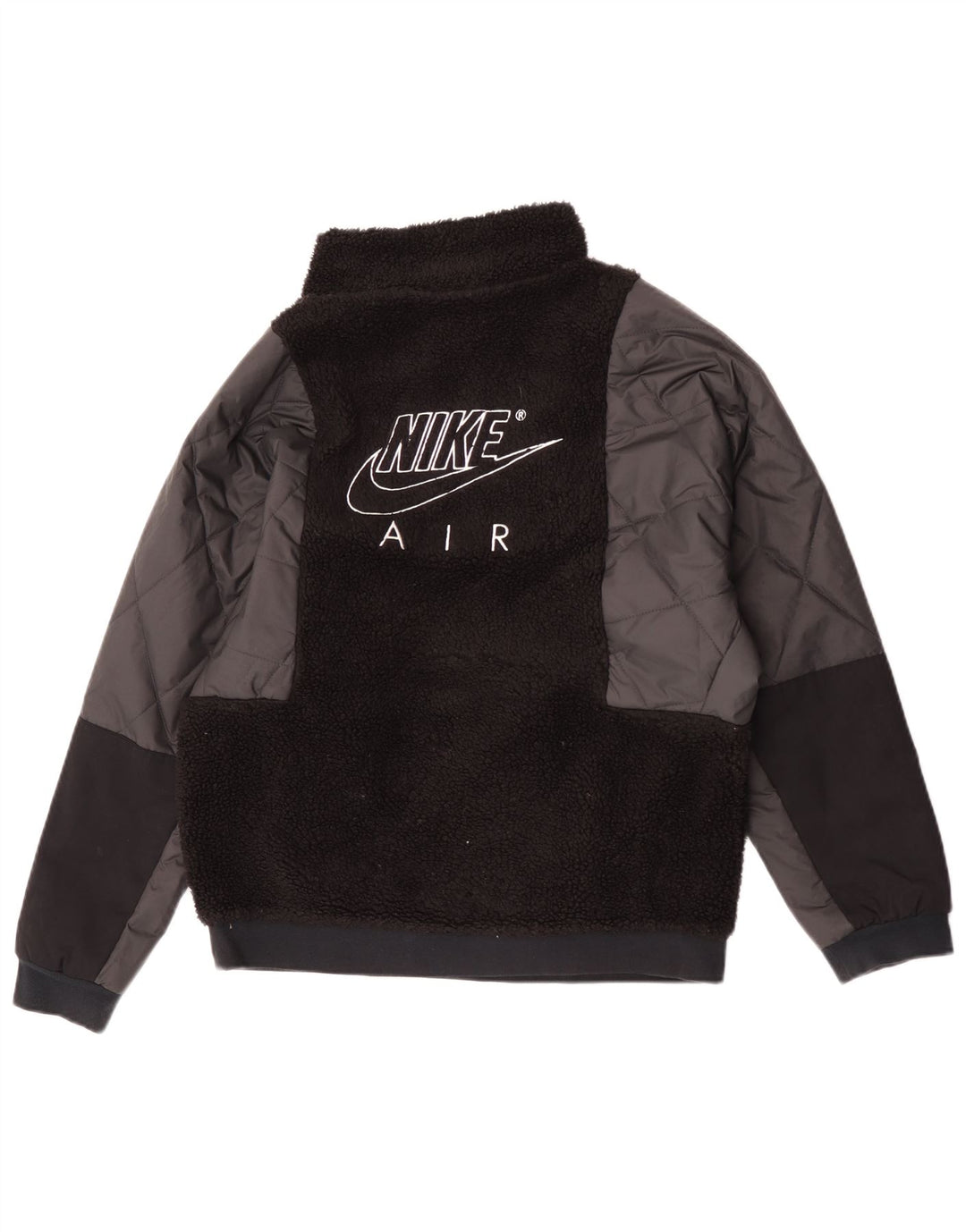Nike Boys Pullover Fleece Jacket 13-14 Years XL Black Polyester